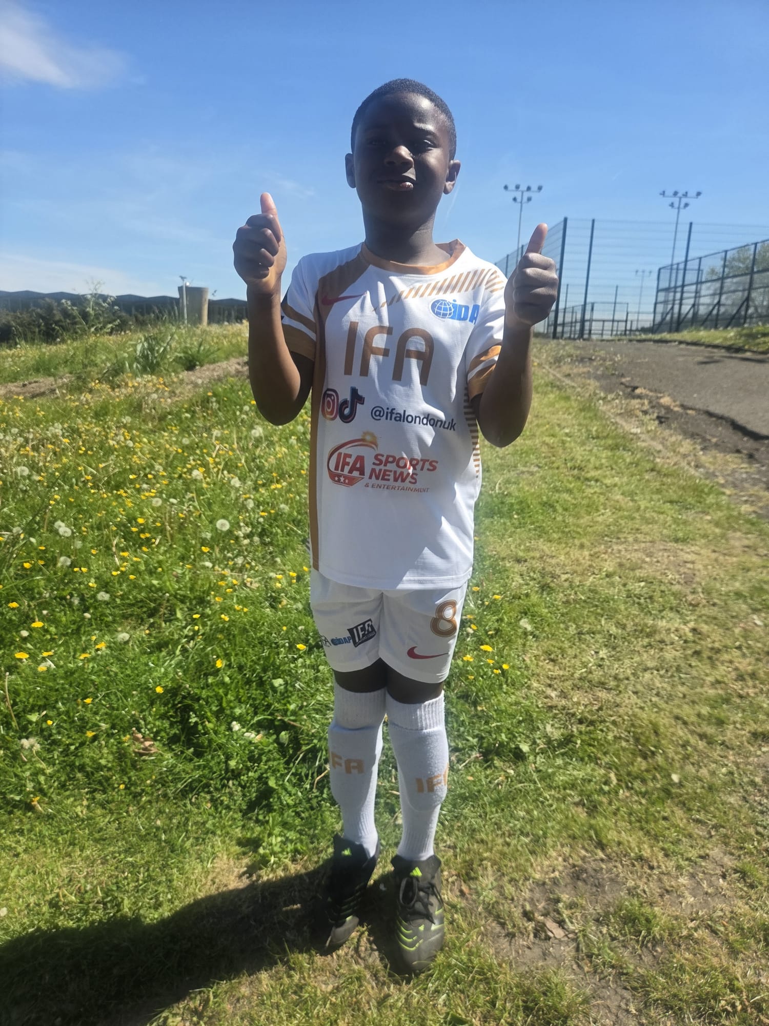 IFA player wearing the official academy kit